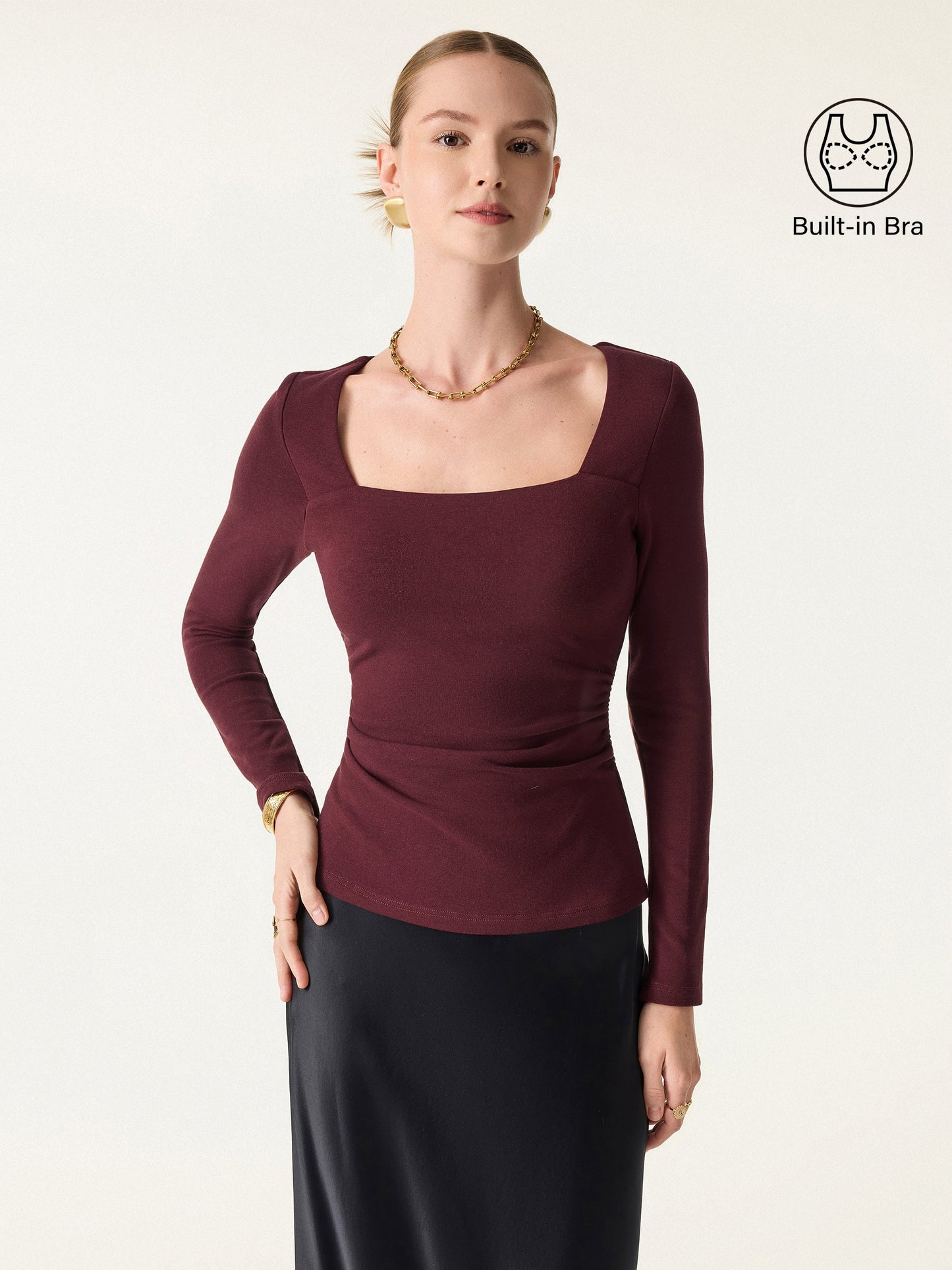 ProWarm Square Neck Side Ruched Brami