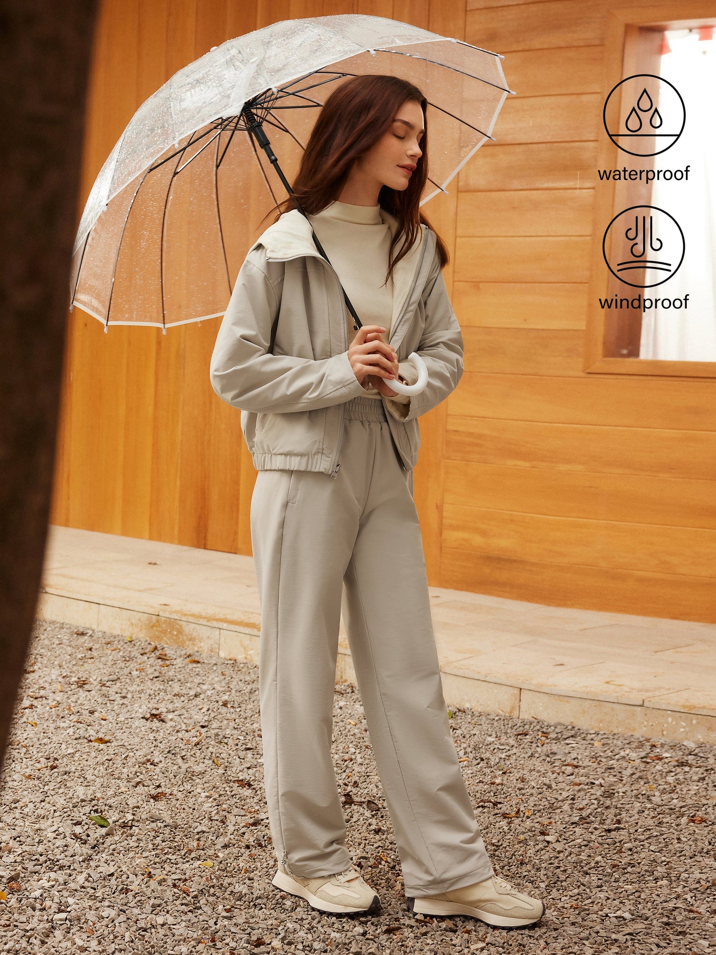 2Pcs Set Water-Proof Reversable Jacket & Elastic Waist Pant