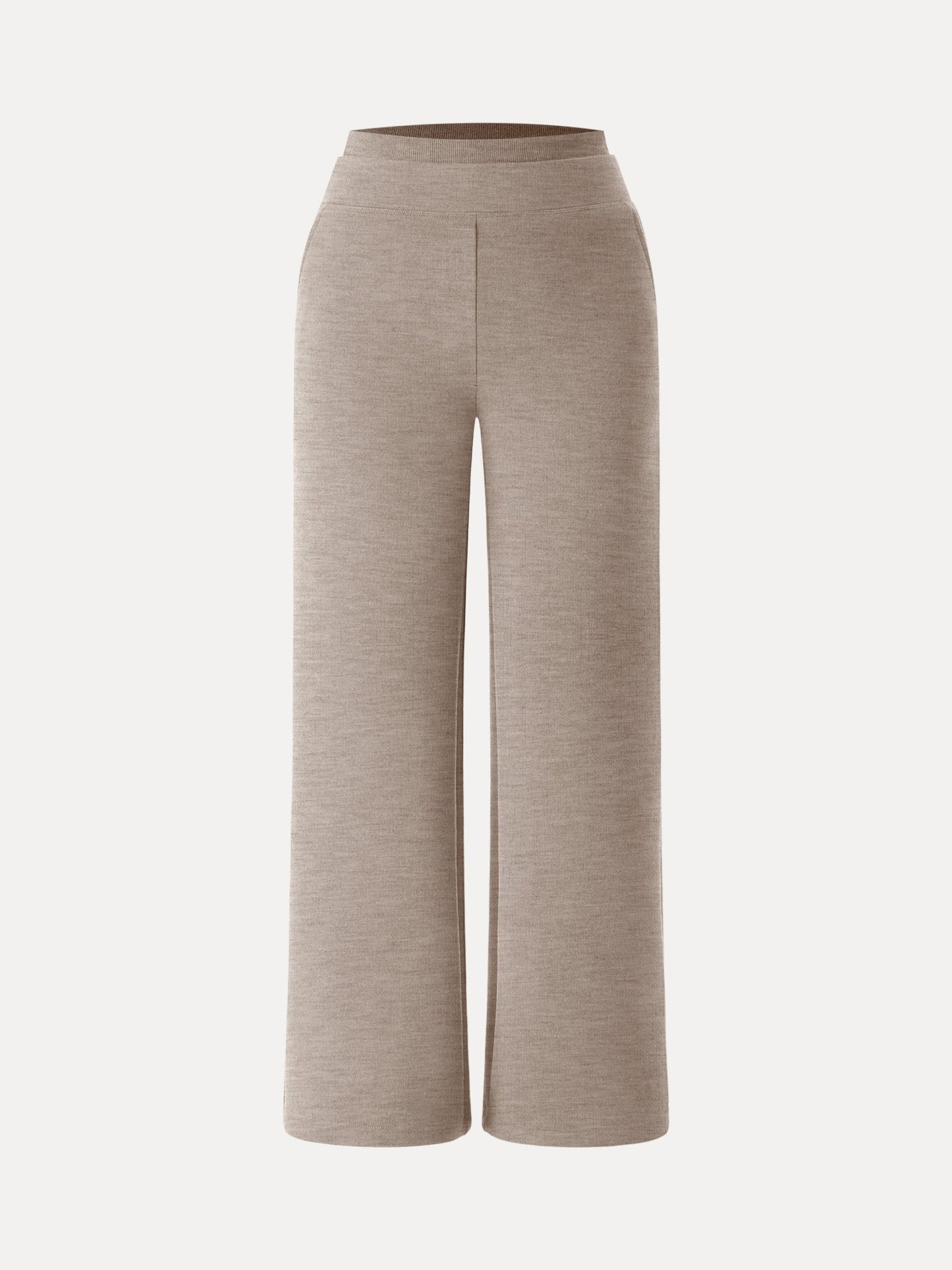 Double Waistband Straight Leg Pants with Pockets