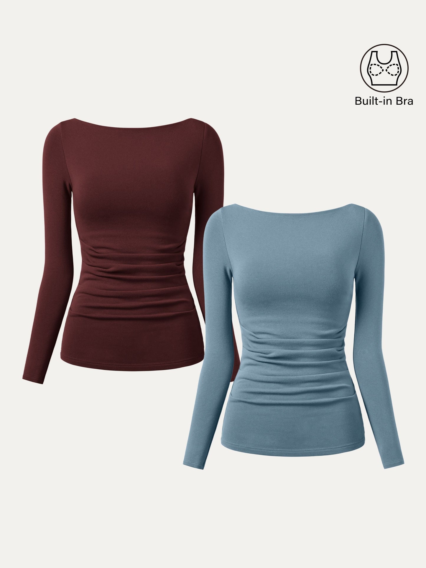 Boatneck Tucks Brami Top