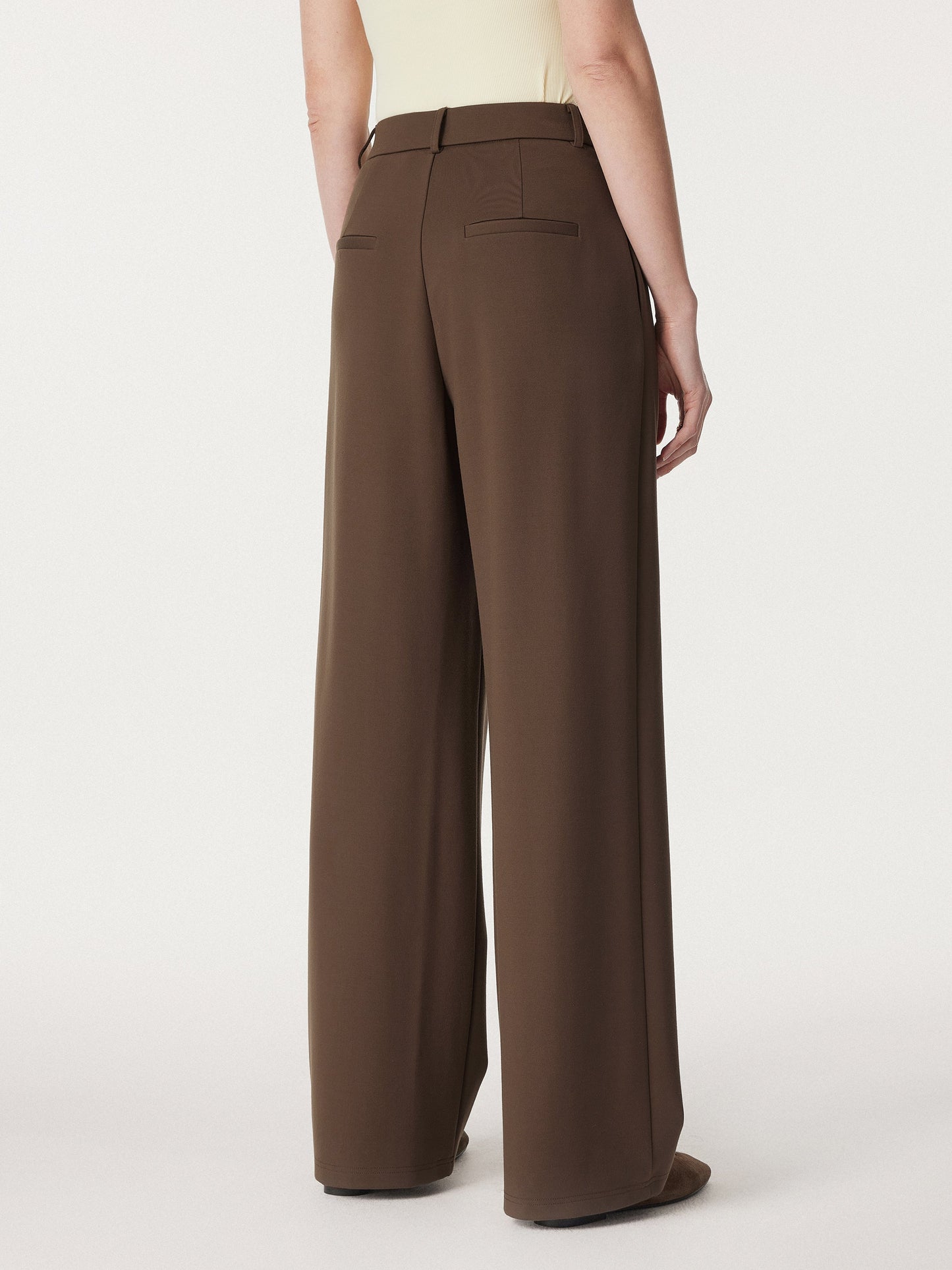 2Pcs Set Waistcoat with Pockets & Wide Leg Pant with Pockets