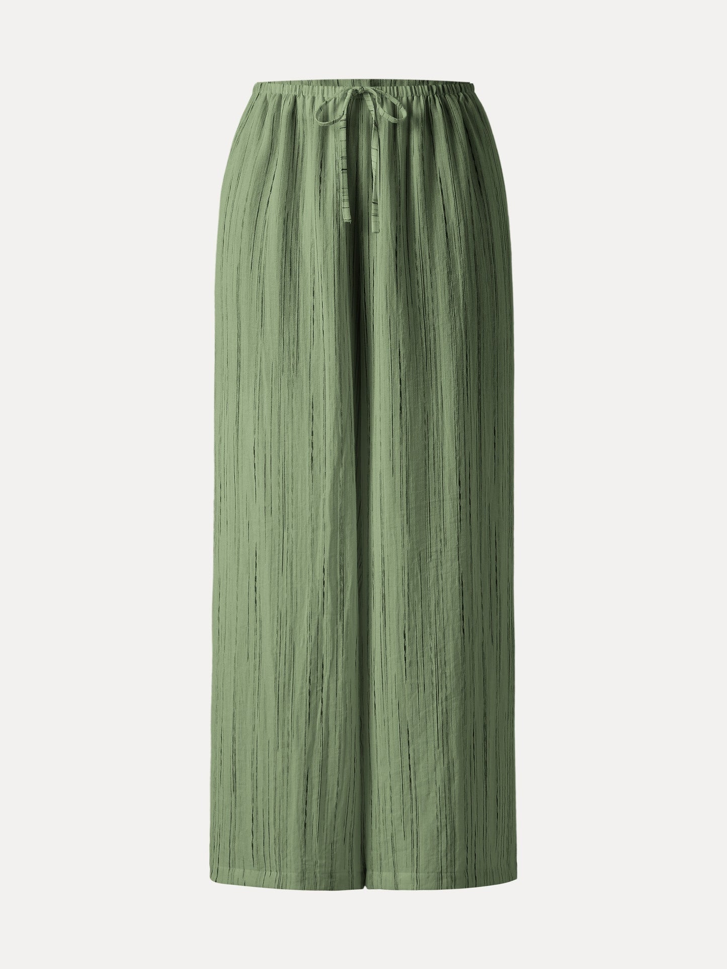 Summer Classic Striped Wide Leg Pants with Pockets