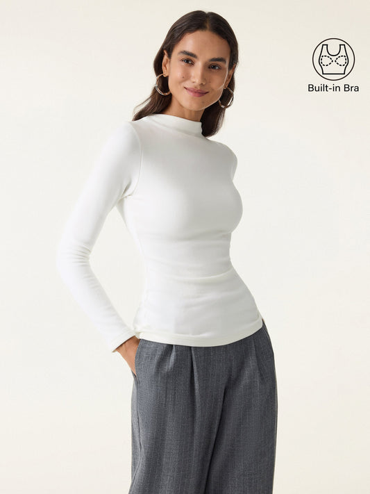 MaxWarm Brushed Mockneck Long Sleeve Brami