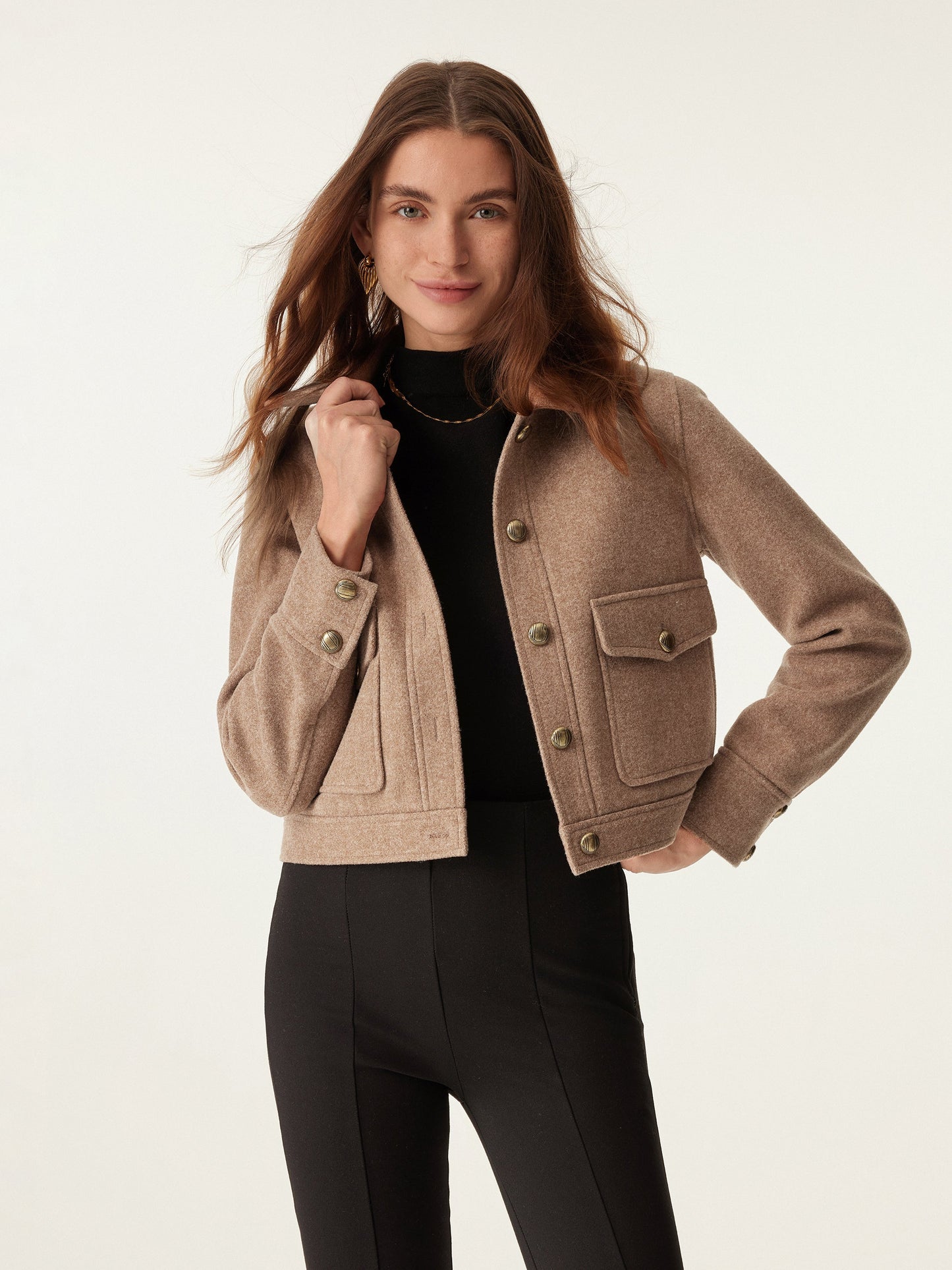 Point Collar Cargo Short Jacket
