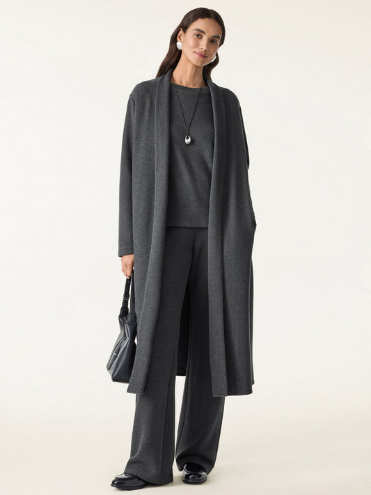 Shawl Collar Long Cardigan with Pockets