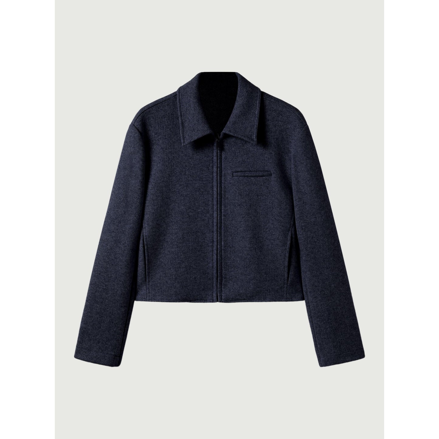 Full-Zip Cropped Jacket